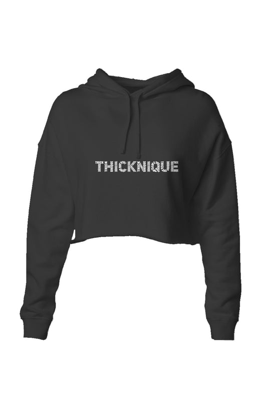 Thicknique Embroidered Crop Hoodie